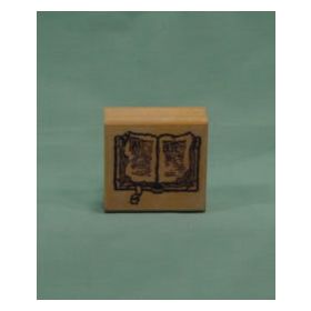 Open Bible Art Rubber Stamp