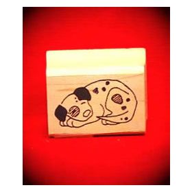 Sleeping Puppy Art Rubber Stamp