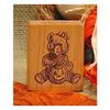 Bear with Pumpkin Art Rubber Stamp