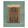 Wavy Lined Shirt Front Art Rubber Stamp