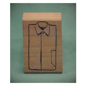 Solid Shirt Front Art Rubber Stamp