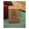 Bear with Ruler Art Rubber Stamp
