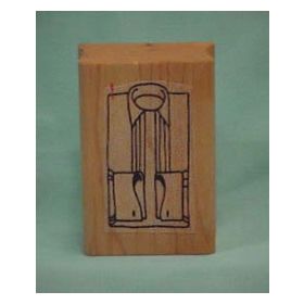 Formal Shirt Front Art Rubber Stamp