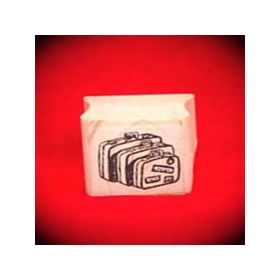 Suitcases Art Rubber Stamp