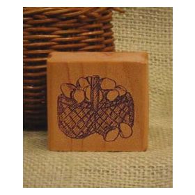 Basket of Eggs Art Rubber Stamp