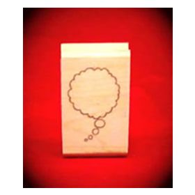 Small Right Thought Cloud Art Rubber Stamp