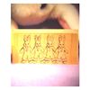 4 Linked Bunnies Art Rubber Stamp