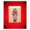 Boy Fan with Pennant Art Rubber Stamp
