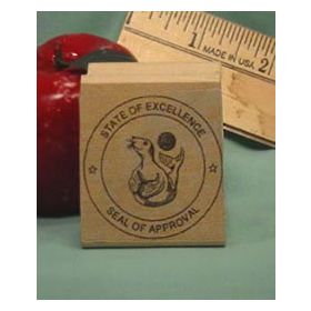 Seal of Approval Art Rubber Stamp