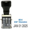 Line Date Stamp Size 3/32 Characters