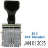 Line Date Stamp Size 3/16 Characters