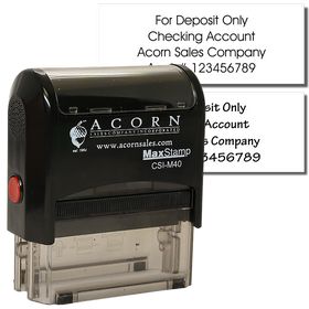 4 Line Self Inking Check Endorsement Stamp