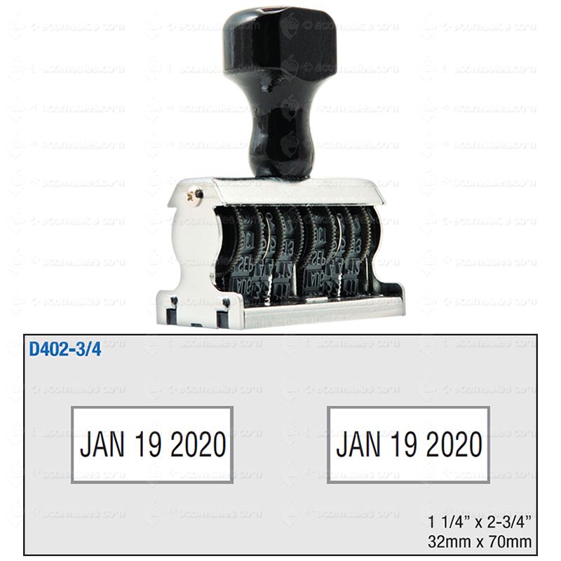 Custom Double Date Stamp l Model DD402-75