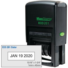 ECO Series Self Inking Date Stamp 15/16 x 1-3/4