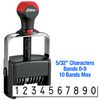 10 Wheel Shiny Heavy Duty Self Inking Number Stamp 5/32 Characters