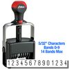14 Wheel Shiny Heavy Duty Self Inking Number Stamp 5/32 Characters