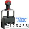 6 Wheel Shiny Heavy Duty Self Inking Number Stamp 5/32 Characters