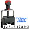 10 Wheel Shiny Heavy Duty Number Stamp 3/16 Characters