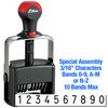 Special Assembly 10 Wheel Shiny Heavy Duty Number Stamp 3/16 Characters