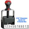 12 Wheel Shiny Heavy Duty Number Stamp 3/16 Characters