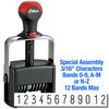 Special Assembly 12 Wheel Shiny Heavy Duty Number Stamp 3/16 Characters