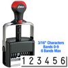 6 Wheel Shiny Heavy Duty Number Stamp 3/16 Characters