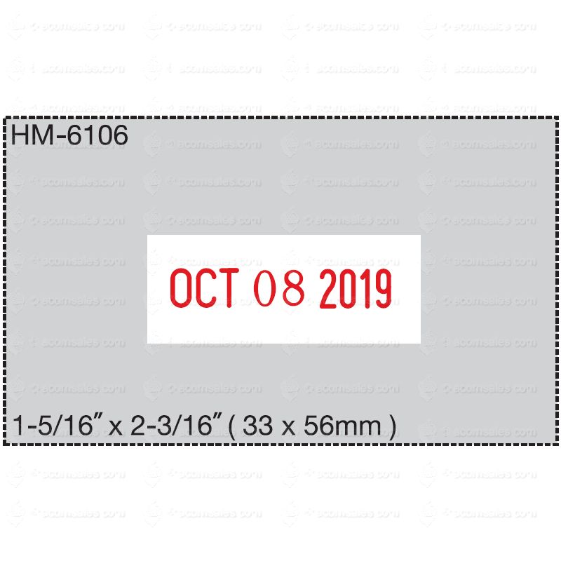 Extra Large Date Stamp - 11/16 Characters l Acorn Sales
