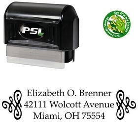 Pre-Inked Scroll Palatino Customized Address Ink Stamp