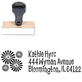 Burst Lounge Bait Personal Address Ink Stamp