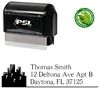 PSI Pre-Inked City EuroRoman Address Rubber Stamp