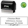 PSI Pre-Ink Swirl Border Garamond Personal Address Rubber Stamp