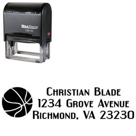 Self Ink 3 Basketball Address Stamp