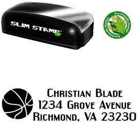 Slim 3 Basketball Address Stamp