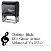 Self Inking Music Garamond Customized Address Stamp