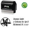 PSI Pre-Inked Flower Circle Dream Address Stamper