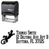 Self Stamping Gecko College Boy Customized Address Stamp