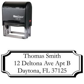 Self-Inking Plaque Garamond Address Stamper