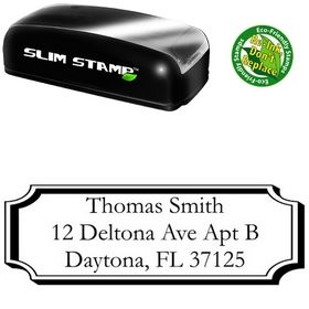 Slim Pre-Ink Plaque Garamond Address Stamper
