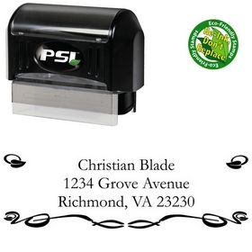 PSI Pre-Ink Vine Garamond Customized Address Stamper