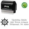PSI Pre-Ink Rudder Swash Creative Address Ink Stamp