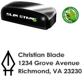 Slim Pen College Halo Personalized Address Ink Stamp