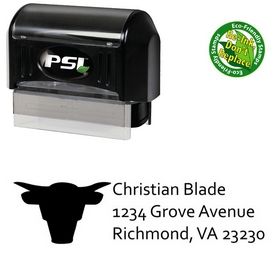 Pre-Inked Bull Compliant Return Address Ink Stamp