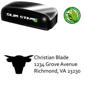 Slim Pre-Inked Bull Compliant Return Address Ink Stamp