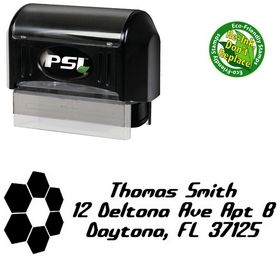 PSI Pre-Ink Honey Comb Detonate Custom Address Rubber Stamp