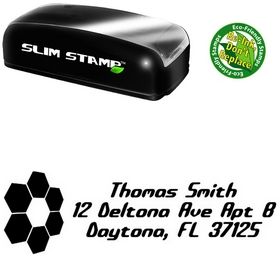 Slim Pre-Inked Honey Comb Detonate Custom Address Rubber Stamp