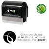 PSI Pre-Ink Circle Daemonesque Customized Address Rubber Stamp