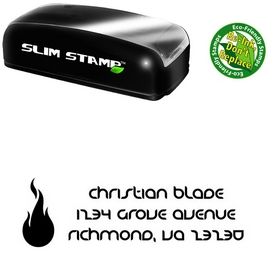Slim Fire Danube Initial Address Rubber Stamp