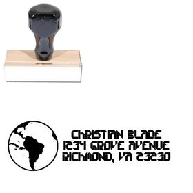 Earth Collective Personal Address Rubber Stamp