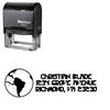 Self Stamping Earth Collective Personal Address Rubber Stamp