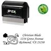 Pre-Inked Rose Corsiva Personalized Address Rubber Stamp